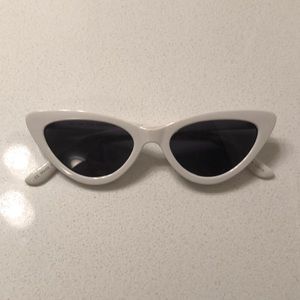 White cat eye sunglasses